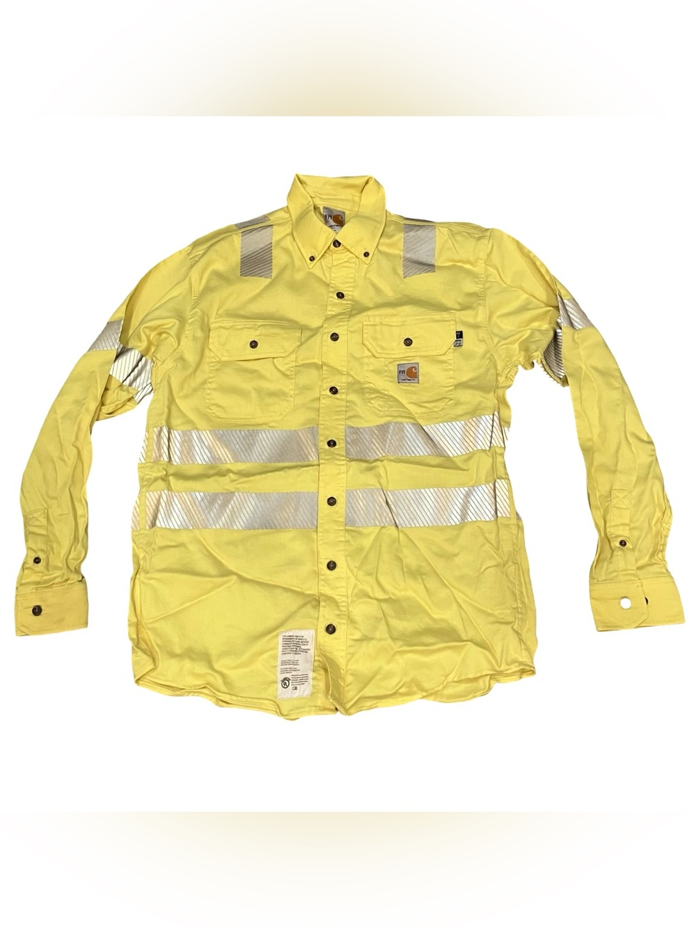 Carhartt Flame-Resistant FR High-Visibility Long Sleeve Work Shirt M Reflective